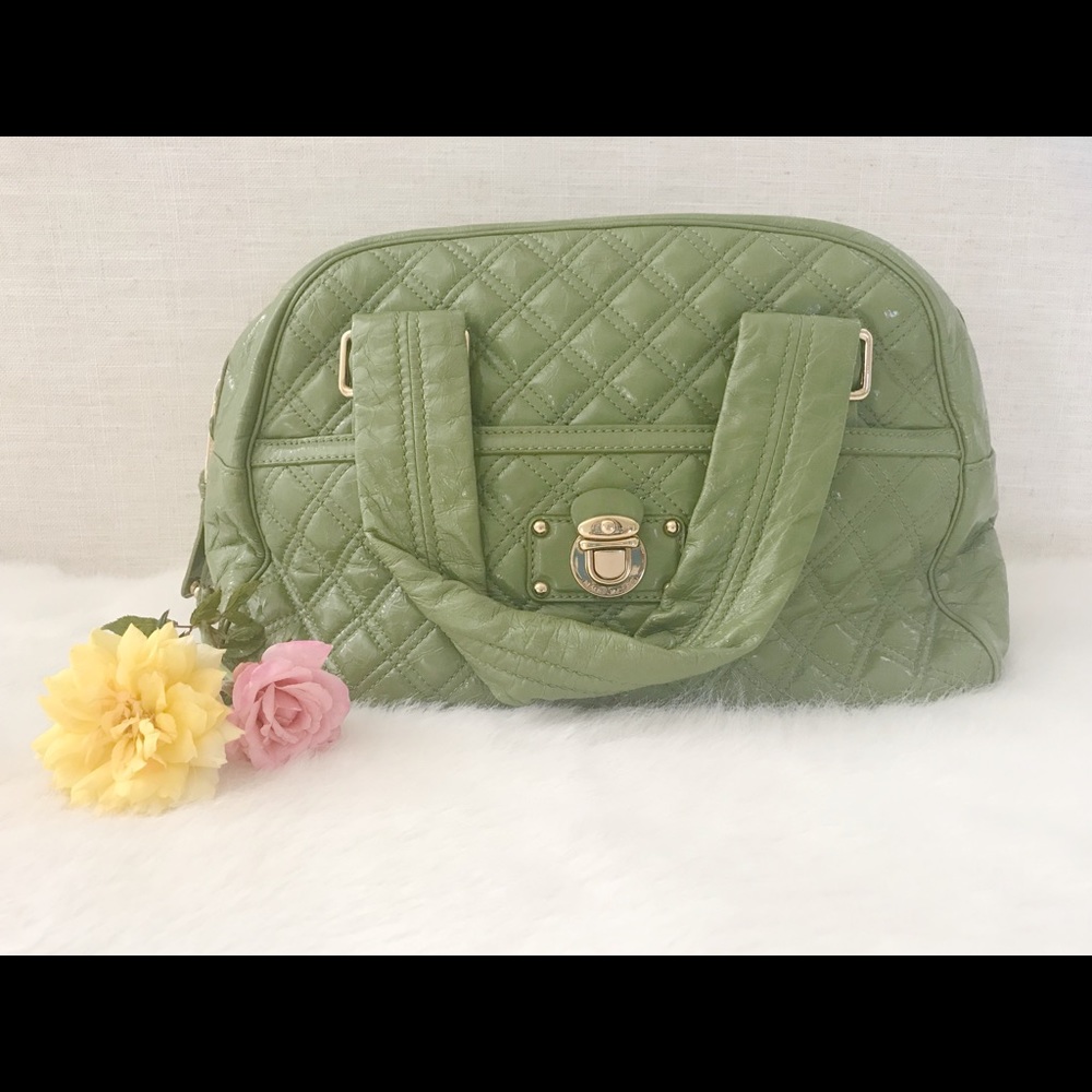 Vintage Marc Jacob green patent bowler bag